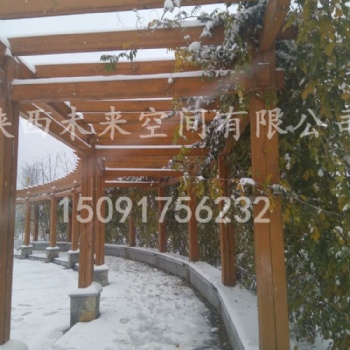 西安仿古廊架，实木廊架，景观廊架，中式廊架