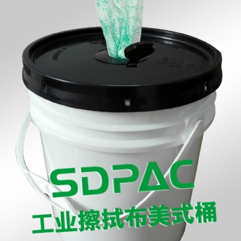 5L预浸润清洁工业湿巾包装桶，湿纸巾塑料桶，湿巾桶