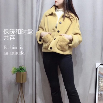 2019季时尚品牌品牌折扣新款女装沐沐服饰颗粒羊绒优惠资源批发
