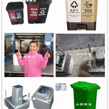 中国塑料模具定制100升智能垃圾桶注射模具加工