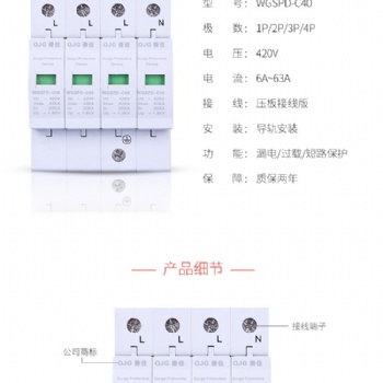 秦佳浪涌保护器手拉隔离?；て鱓GSPD-C40