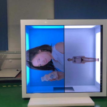 55寸1*2透明拼接展示柜、 透明液晶箱体 、LCD透明液晶屏 、东莞惠华电子透明液晶屏生产厂家