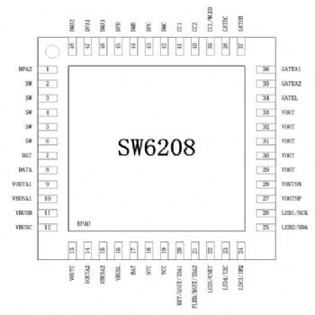智融SW6208多协议双向快充移动电源多合一芯片