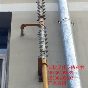 山东供应燃气管道防爬刺 防盗刺 不锈钢防爬刺生产厂家