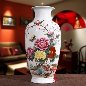 景德镇手绘陶瓷小花瓶家居摆件