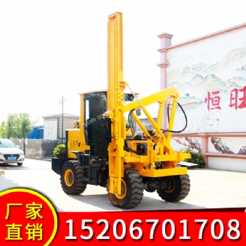 轮式公路护栏打桩机 波形护栏打桩机厂家现货