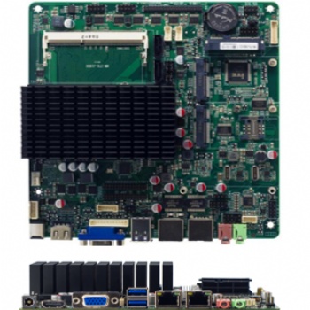 170*170两网口多USB多串口支持HDMI+VGA+LVDS/EDP多显示J1900迷你主板