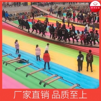 抖音同款网红桥垫子充气防护垫充气防护救生垫充气网红桥垫可定做