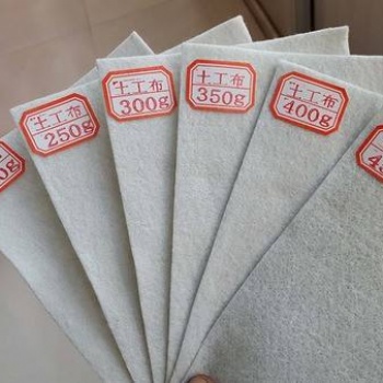 100-600克堤坝运动场馆中的过滤排水保护用短丝土工布长丝土工布