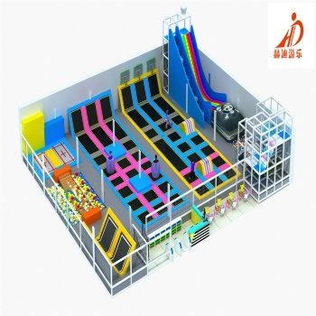 室内成人组合蹦床/室内大型游乐场设施/室内蹦床厂家