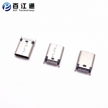 type-c24P夹板母座/直立式type-c24P夹板母座