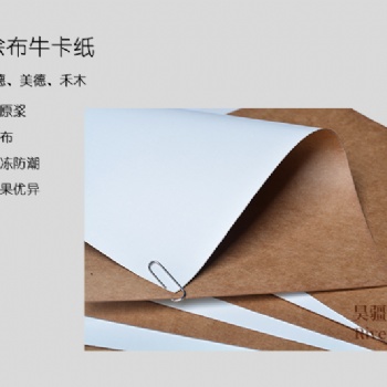 牛皮纸厂家 长期供应美国涂布?？ㄖ?白面牛皮纸