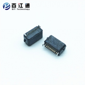 苹果全塑母座 10PIN 全塑DIP带勾脚