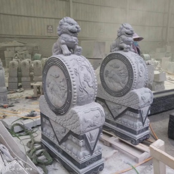 石鼓，石材抱鼓石，汉白玉石鼓，青石抱鼓石