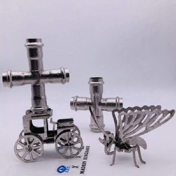 水管等径四通配件管材接头饮用水管薄壁不锈钢双卡压式管材管件