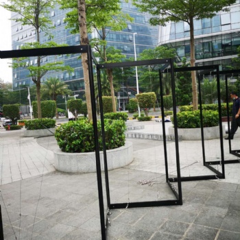 深圳全新黑色展示架租赁-1X2展示架搭建