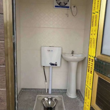 河北沧州普林钢构科技移动式厕所。洗手间