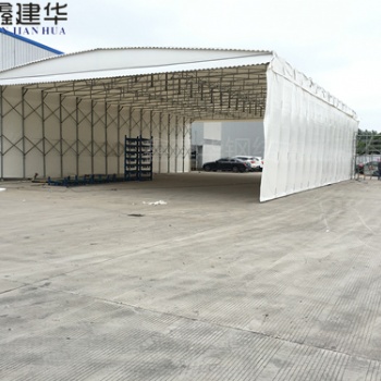 制伸缩式雨棚活动推拉雨棚（篷）定制移动式雨棚（篷）售后保障