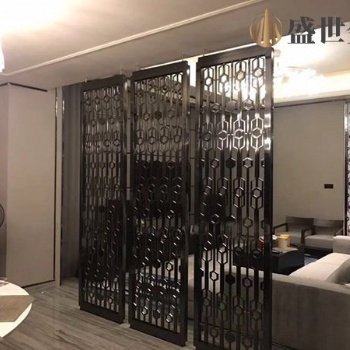 酒店黑钛拉丝不锈钢屏风厂家