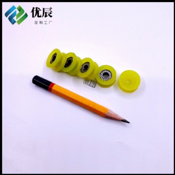 包胶轴承滑轮626聚氨酯成型轴承PU胶轮滚轮
