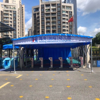 大型户外推拉雨棚遮阳蓬电动篷工厂定制安装