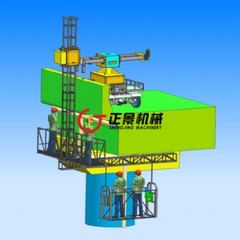 桥梁集中排水工程施工车_安装桥墩下水管作业设备