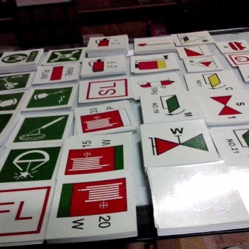 IMO救生标识，船用荧光安全标贴，夜光膜防火控制图贴