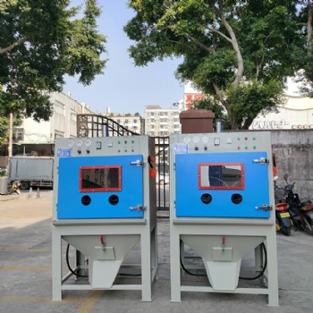 深圳滚篮式自动喷砂机小五金件喷砂机去毛刺喷砂机