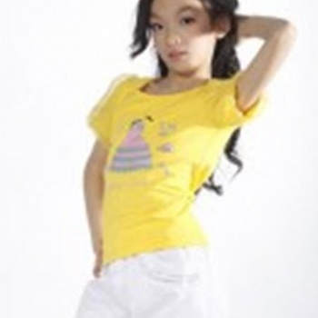 贝贝音童装女童蝴蝶结短袖衬衫供应