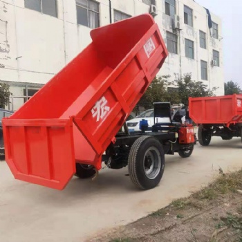 矿用电动三轮车 翻斗式运渣车 宏图机械加重定做电动工程车