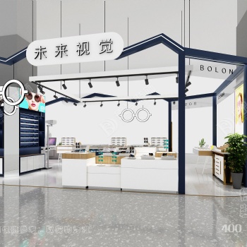 北京商场眼镜店设计效果图案例