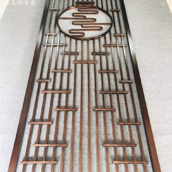 拉丝不锈钢焊接隔断 拉丝红古铜不锈钢屏风 佛山恒鑫踏屏风厂家