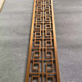 304拉丝玫瑰金不锈钢满焊隔断 中式不锈钢满焊屏风