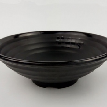 壹粤黑色磨砂龙虾碗，大号龙虾盘，磨砂龙虾盆密胺餐具