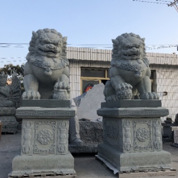 花岗岩石雕狮子 镇宅石雕狮子 惠安石雕狮子厂家（杰源石业）