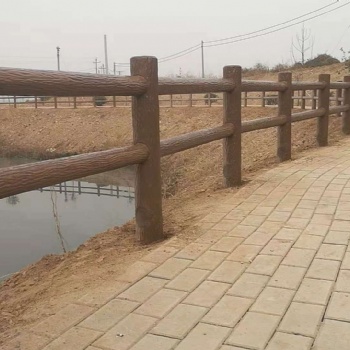 浙江仿木栏杆报价安装 浙江仿藤栏杆仿树皮栏杆艺高景观厂家报价安装咨询