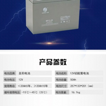 圣阳蓄电池SP12-50安徽代理商