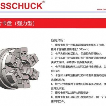 BOSSCHUCK原装进口膜片卡盘强力型.支持非标设计