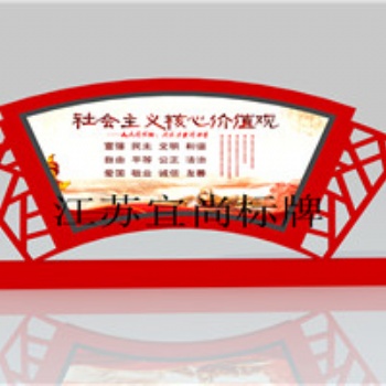宣传栏路**指路牌导视牌异形牌精神堡垒花草牌
