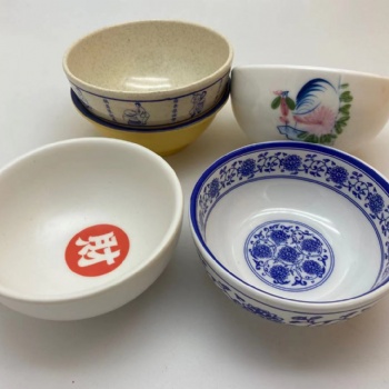 上海壹粤密胺汤碗，仿瓷碗餐具，中餐用饭碗