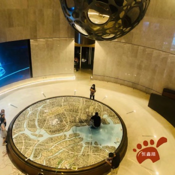 东莞售楼部不锈钢沙盘，售楼部沙盘安装实拍图，各种异形沙盘定做