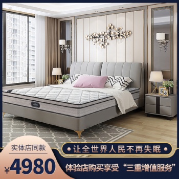 独立袋装互不干扰精钢弹簧床垫，针织面料酒店专用 厂家直供