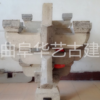 山东曲阜古建公司供应古建筑构件 仿古水泥斗拱安装厂家