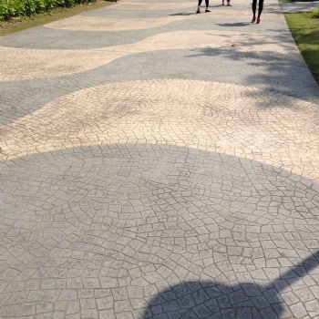 海口艺术地坪压模地坪脱膜粉强化料供应商包工包料全国施