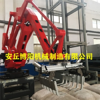谷糠自动包装码垛机 机械手码垛机使用过程性能