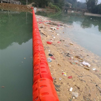 水电站串联式水面挡渣拦截漂浮垃圾的拦污排浮筒