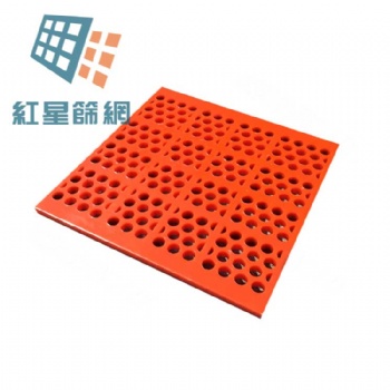 红星筛网供应各种规格聚氨酯圆孔筛板，交货及时，价格合理