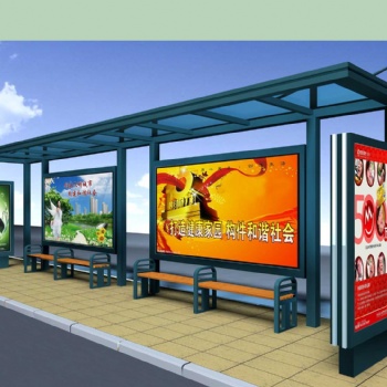公交站牌，候车亭，路**、宣传栏
