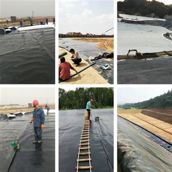 水利工程土工膜 河道水库阻渗阻漏材料 垃圾填埋场黑色hdpe土工膜