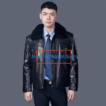警察冬季执勤皮衣单位制式工装保安皮夹克公发巡逻交通厂家直营